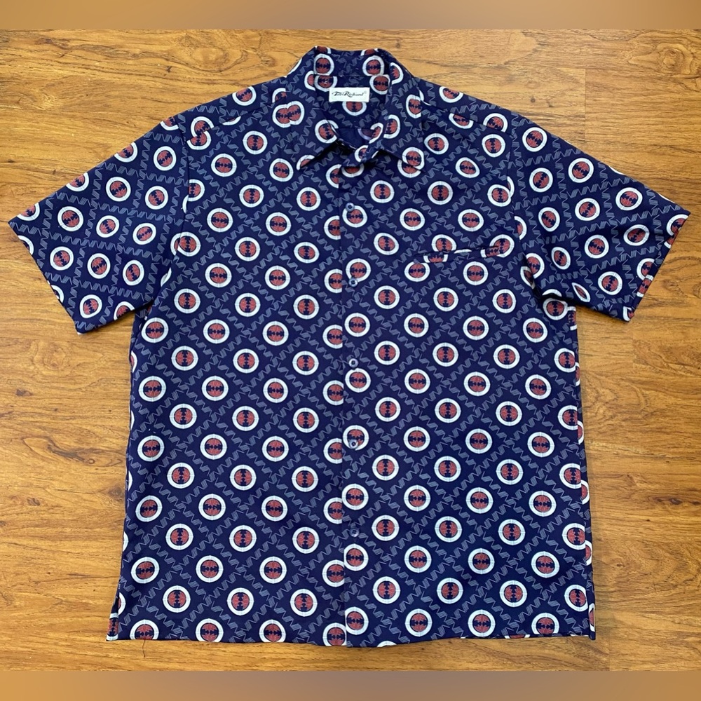 Vintage 70’s 80’s Tori Richard shirt Hawaiian Aloha L XL Japanese Crest Lotus